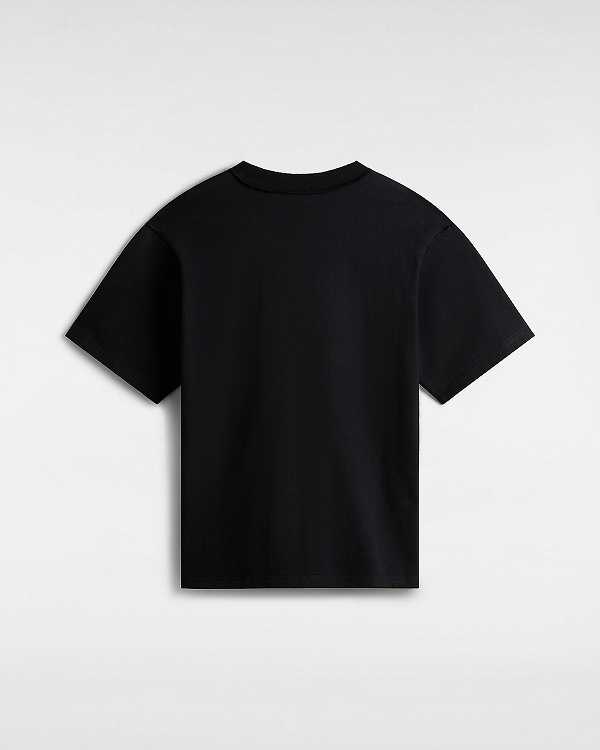 Black Women Vans Premium Logo T Shirts NZ | VN9581460