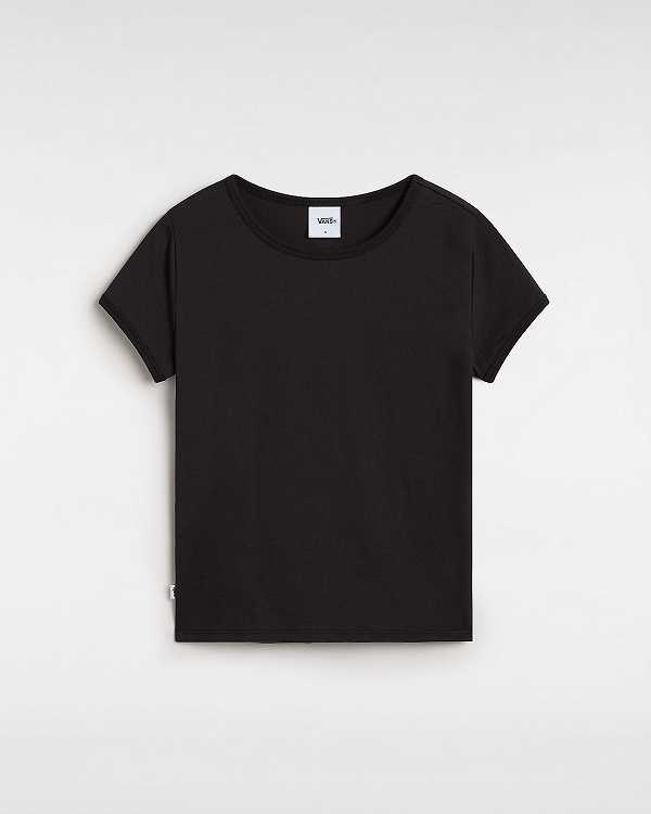 Black Women Vans Premium Short Sleeve Baby T Shirts NZ | VN2190376