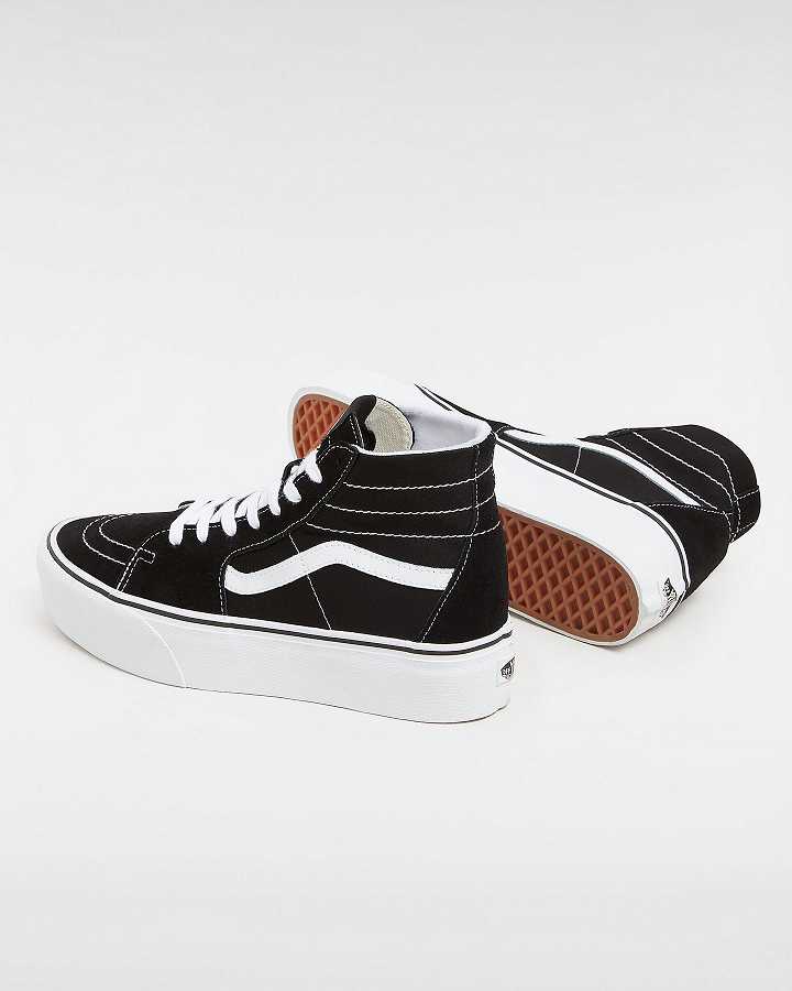 Black Women Vans Sk8-Hi Tapered Platform Shoes NZ | VN7209431