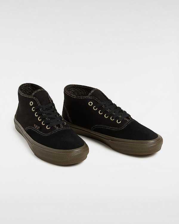 Black Women Vans Skate Authentic Mid Sneakers NZ | VN2156934