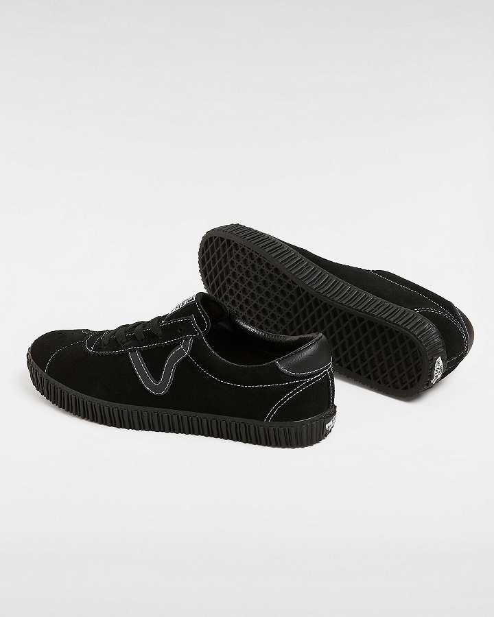 Black Women Vans Sport Low Creeper Suede Sneakers NZ | VN2490561