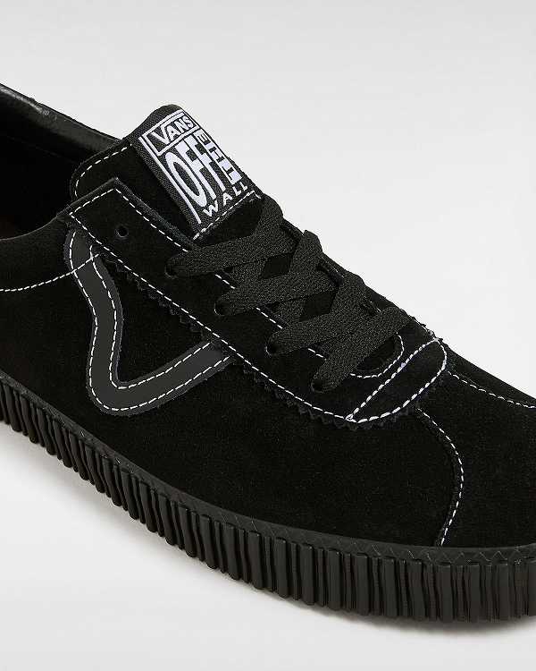 Black Women Vans Sport Low Creeper Suede Sneakers NZ | VN2490561