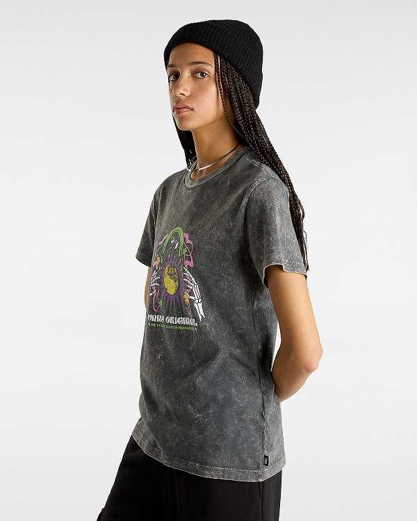 Black Women Vans Unibalance Boyfriend Fit T Shirts NZ | VN2468750