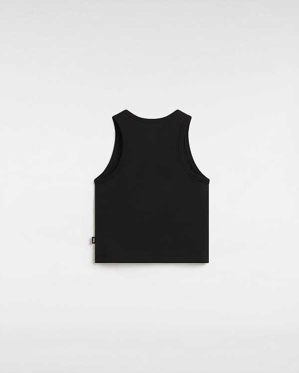 Black Women Vans Varsity Racer Tank Top NZ | VN1385790