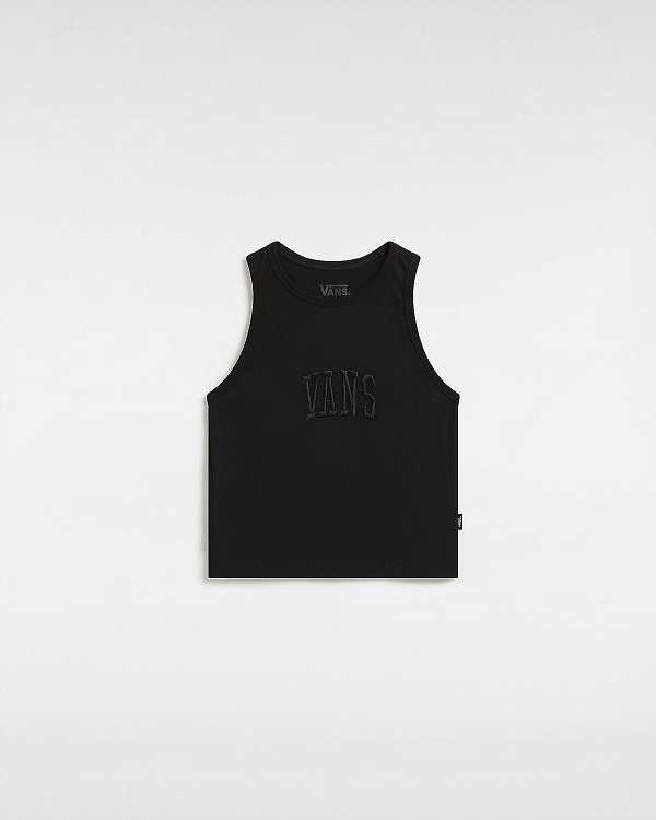 Black Women Vans Varsity Racer Tank Top NZ | VN1385790