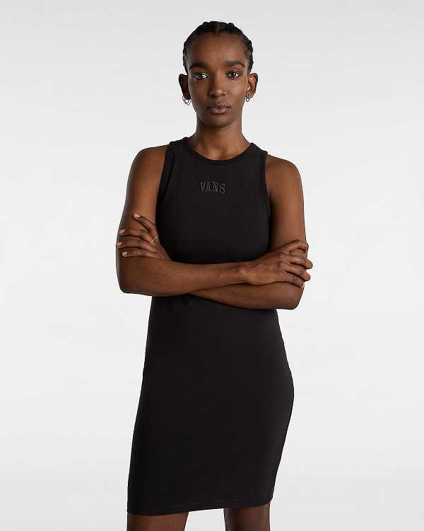 Black Women Vans Varsity Tank Dress NZ | VN6489753