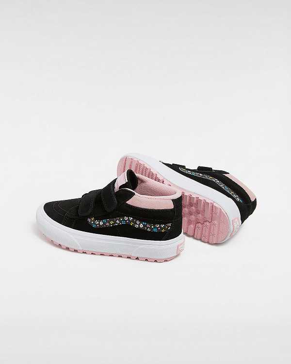 Black / Pink Kids' Vans MTE Sk8-Mid Reissue Hook and Loop (4-8 years) Sneakers NZ | VN3207985