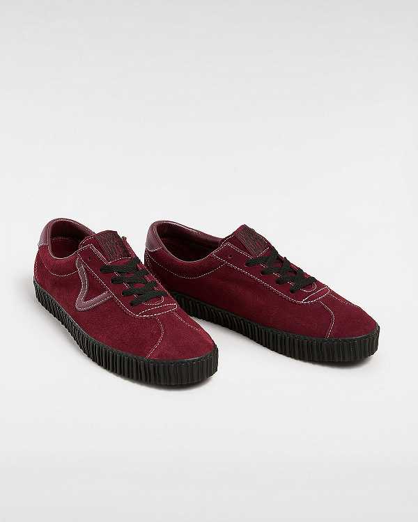 Black / Red Women Vans Sport Low Creeper Suede Sneakers NZ | VN1706529