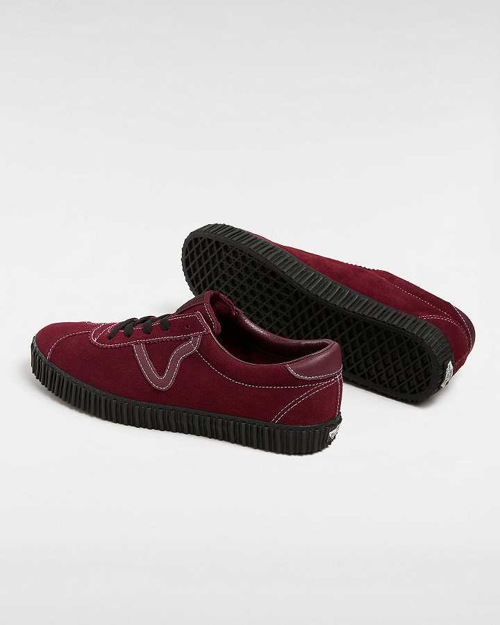 Black / Red Women Vans Sport Low Creeper Suede Sneakers NZ | VN1706529