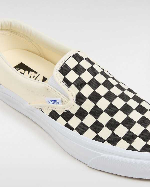 Black / White Men Vans Premium 98 Slip On Shoes NZ | VN5126397