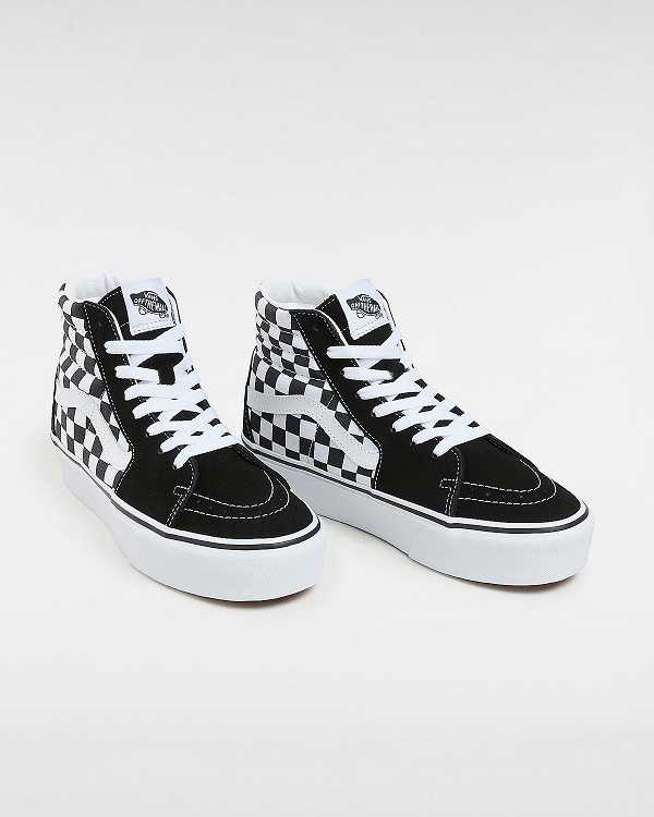 Black / White Women Vans Sk8-Hi Platform 2.0 Sneakers NZ | VN1702635