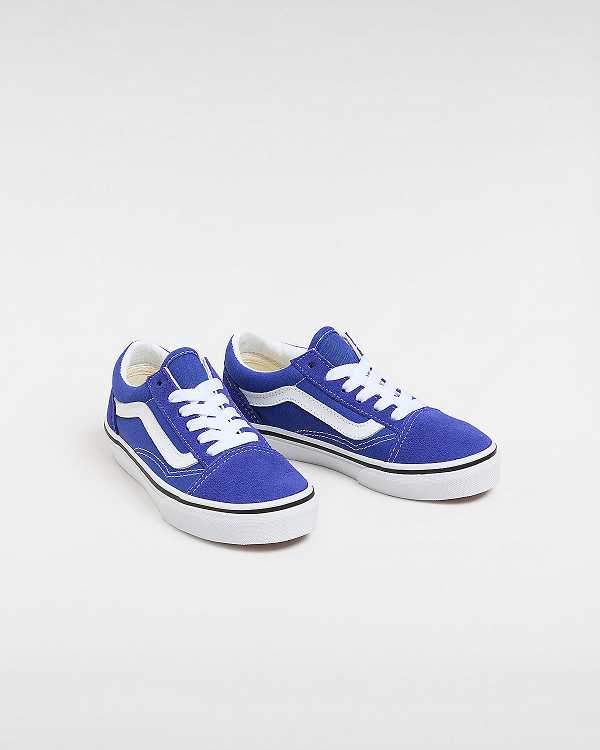 Blue Kids' Vans Old Skool (4-8 Years) Sneakers NZ | VN2031586