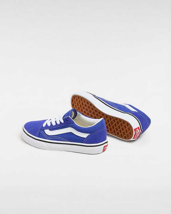 Blue Kids' Vans Old Skool (4-8 Years) Sneakers NZ | VN2031586