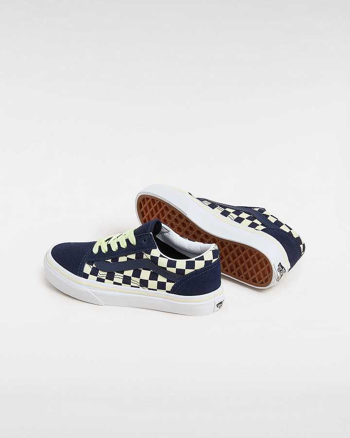 Blue Kids' Vans Old Skool (4-8 Years) Sneakers NZ | VN5760829