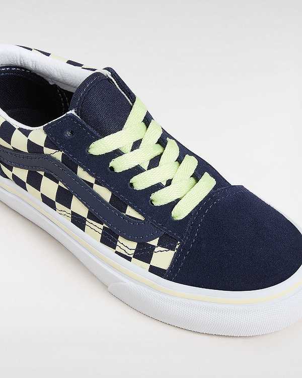 Blue Kids' Vans Old Skool (4-8 Years) Sneakers NZ | VN5760829