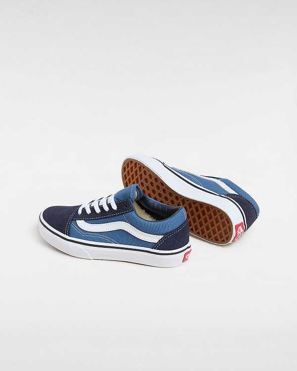 Blue Kids' Vans Old Skool (4-8 Years) Sneakers NZ | VN7986510