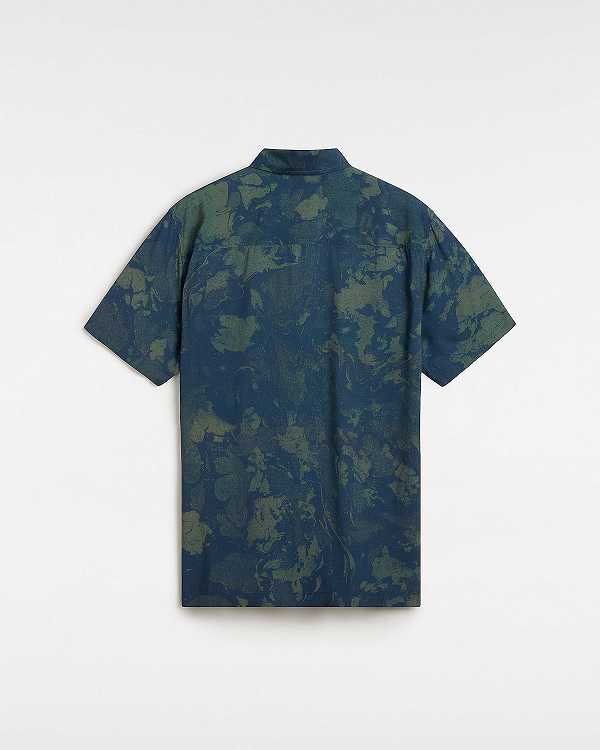 Blue Men Vans Camp Loose Collar Shirts NZ | VN0319587