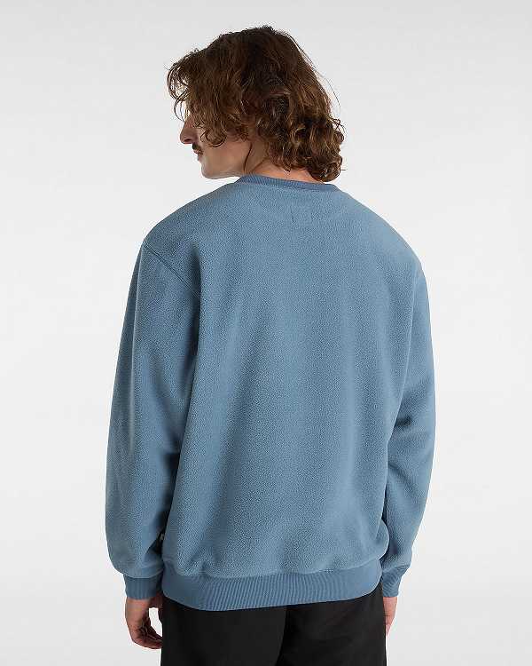 Blue Men Vans Carlo Polar Fleece Loose Crew Sweatshirt NZ | VN5012938