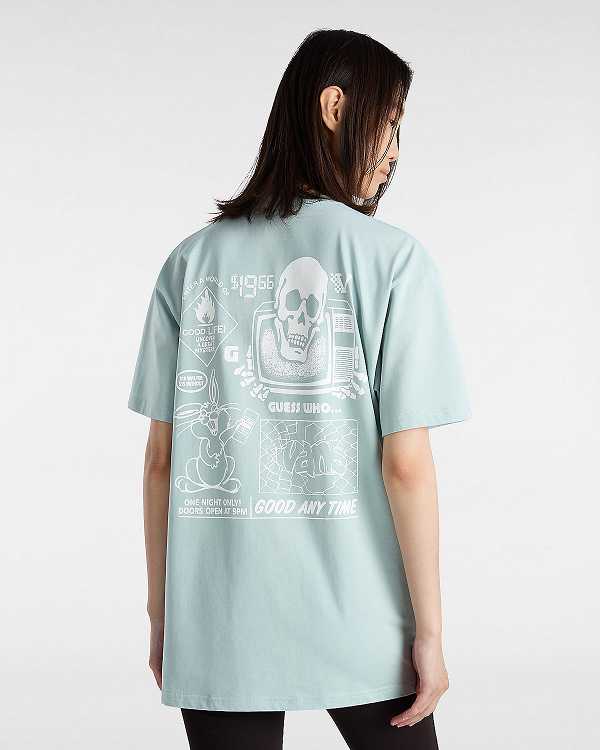 Blue Men Vans Crazy Eddy T Shirts NZ | VN3207681