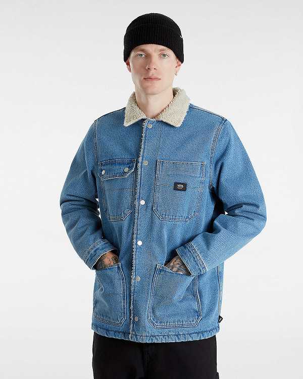 Blue Men Vans Drill Chore Denim Jacket NZ | VN2610874