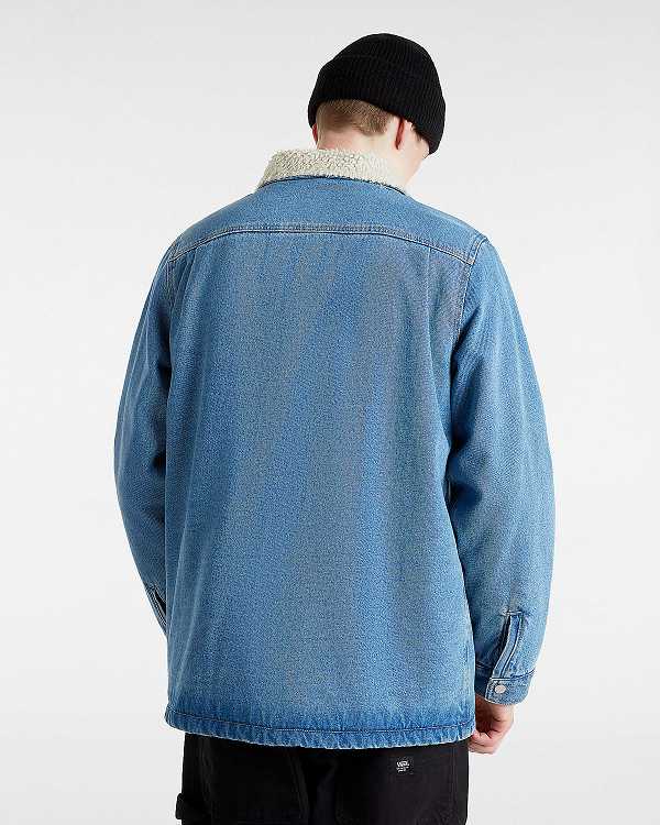 Blue Men Vans Drill Chore Denim Jacket NZ | VN2610874