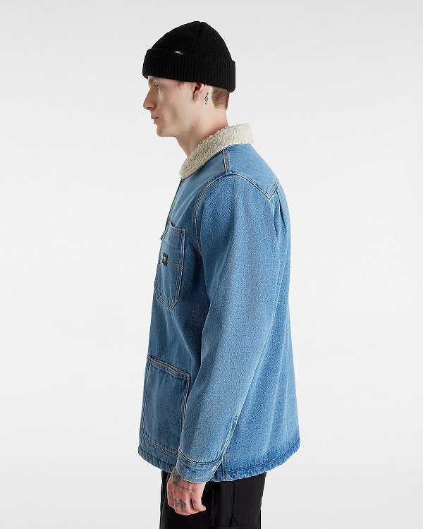 Blue Men Vans Drill Chore Denim Jacket NZ | VN2610874