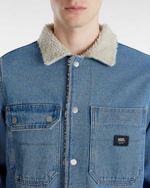 Blue Men Vans Drill Chore Denim Jacket NZ | VN2610874