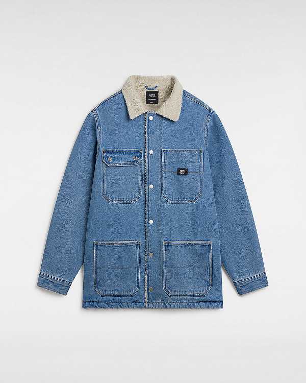 Blue Men Vans Drill Chore Denim Jacket NZ | VN2610874