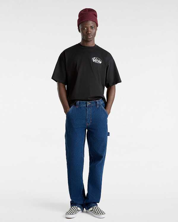 Blue Men Vans Drill Chore Relaxed Carpenter Pants NZ | VN4195328