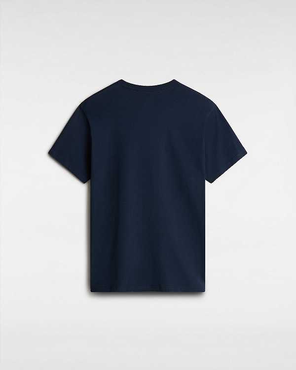 Blue Men Vans Left Chest Logo T Shirts NZ | VN7596412