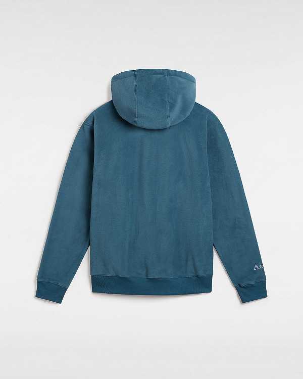 Blue Men Vans MTE Polartec Hoodie NZ | VN4130675