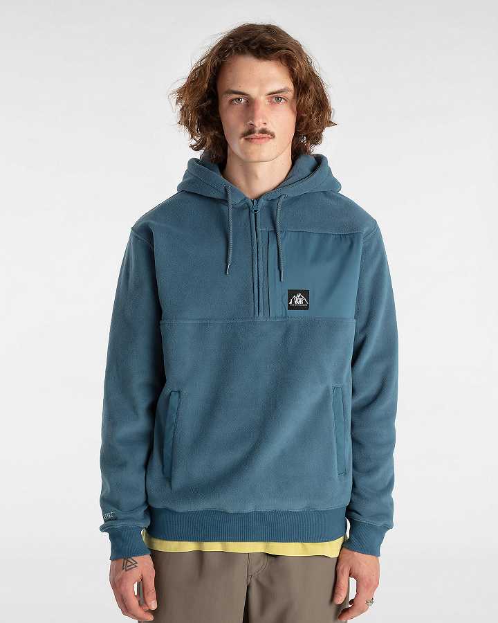 Blue Men Vans MTE Polartec Hoodie NZ | VN4130675