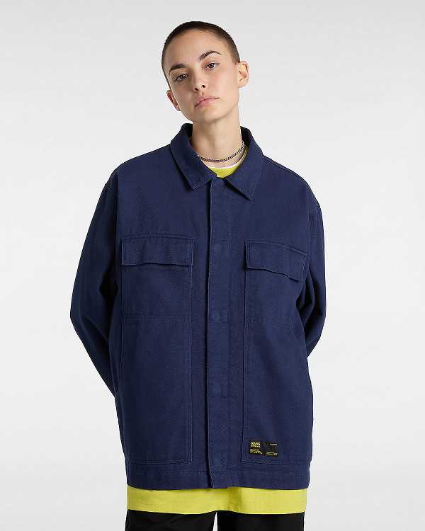 Blue Men Vans Mcavoy Station Jacket NZ | VN4685937