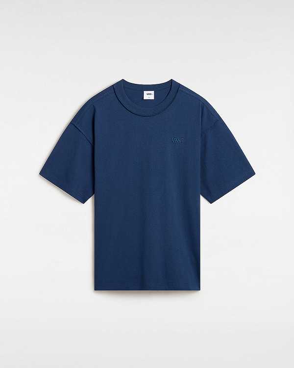 Blue Men Vans Premium Short Sleeve T Shirts NZ | VN7139826