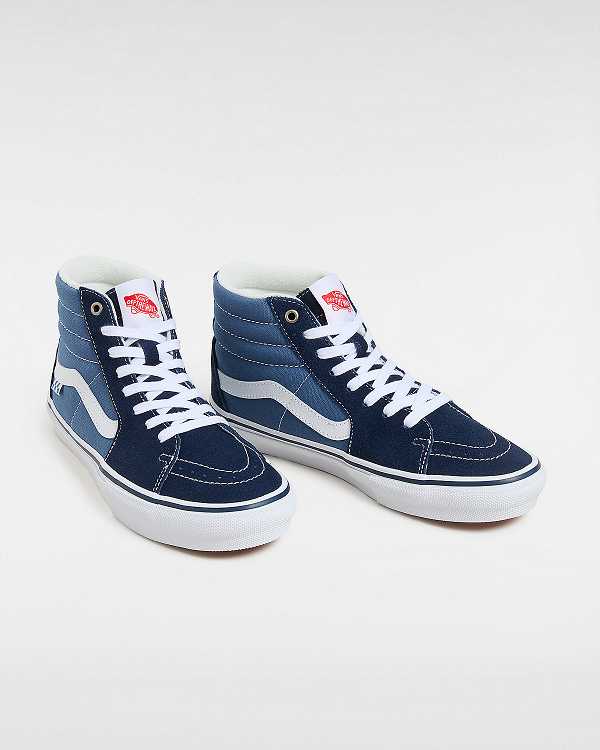 Blue Men Vans Sk8-Hi Skate Shoes NZ | VN8350279