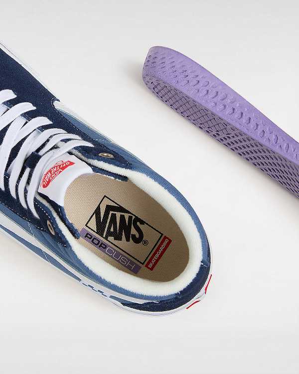 Blue Men Vans Sk8-Hi Skate Shoes NZ | VN8350279