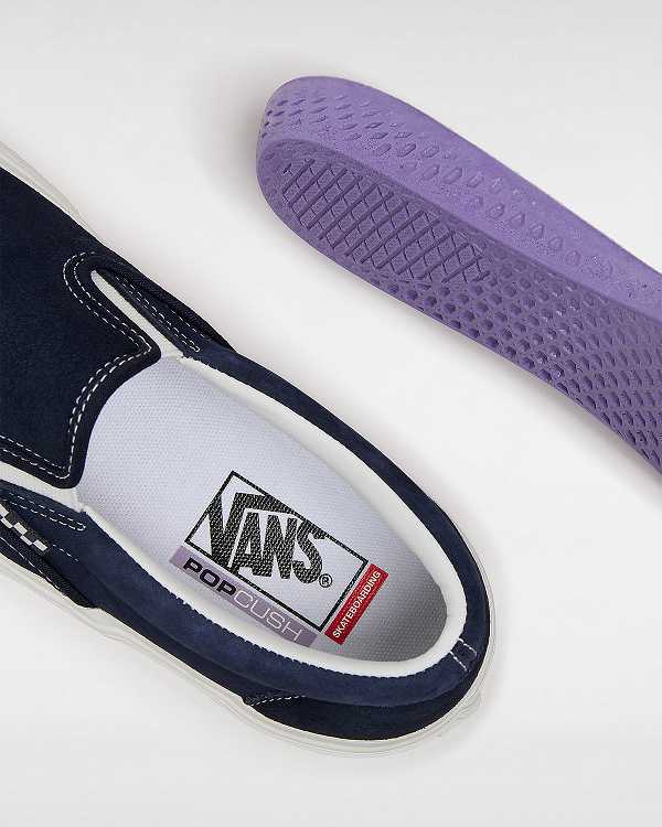 Blue Men Vans Skate Slip On Shoes NZ | VN3726540