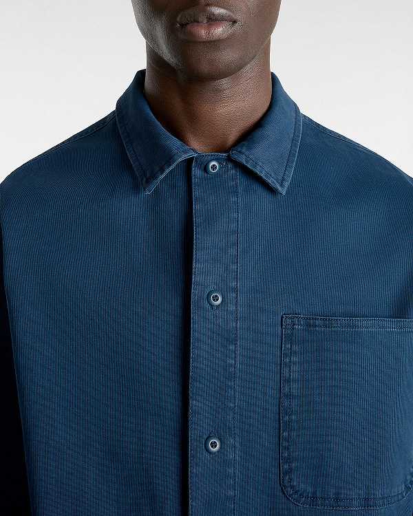 Blue Men Vans Westfield Shacket Shirts NZ | VN6924381