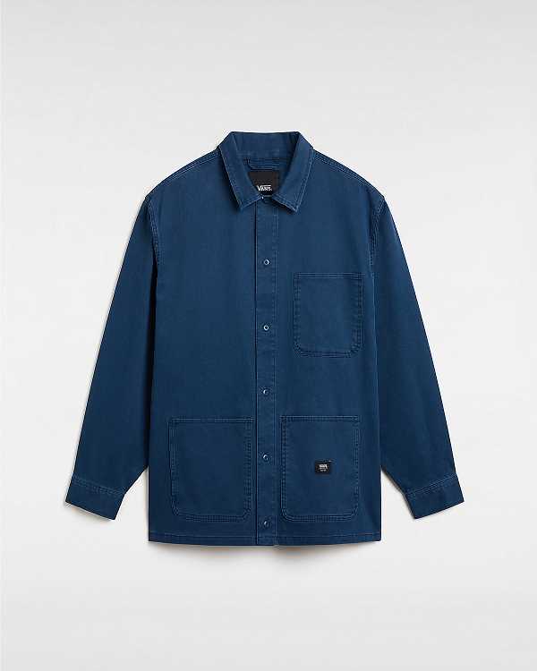 Blue Men Vans Westfield Shacket Shirts NZ | VN6924381