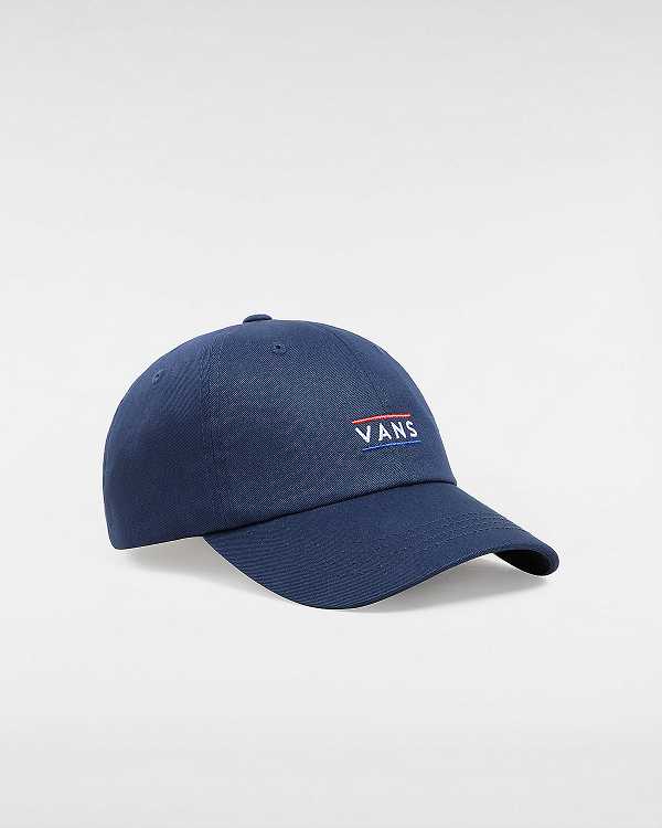 Blue Unisex Vans Half Box Curved Bill Jockey Hats NZ | VN8465173