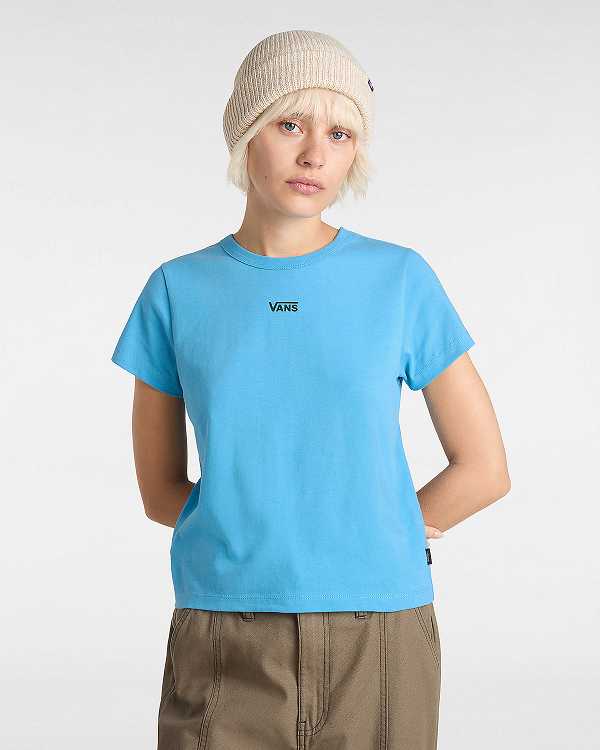 Blue Women Vans Basic mini T Shirts NZ | VN0849356