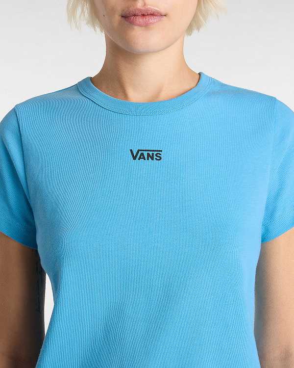 Blue Women Vans Basic mini T Shirts NZ | VN0849356