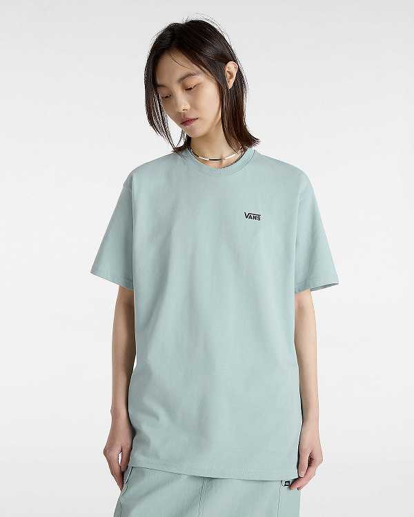 Blue Women Vans Left Chest Logo T Shirts NZ | VN7583604