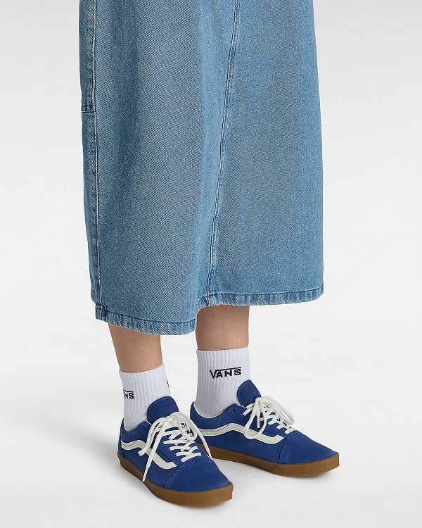 Blue Women Vans Old Skool Lowpro Sneakers NZ | VN8530462