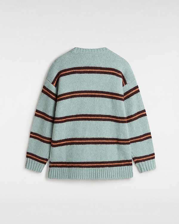 Blue Women Vans Suzie Stripe Crew Sweater NZ | VN2078493