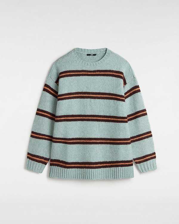 Blue Women Vans Suzie Stripe Crew Sweater NZ | VN2078493