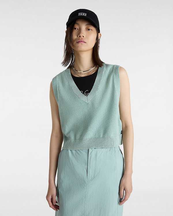 Blue Women Vans Syd Sweater Vest NZ | VN3568127