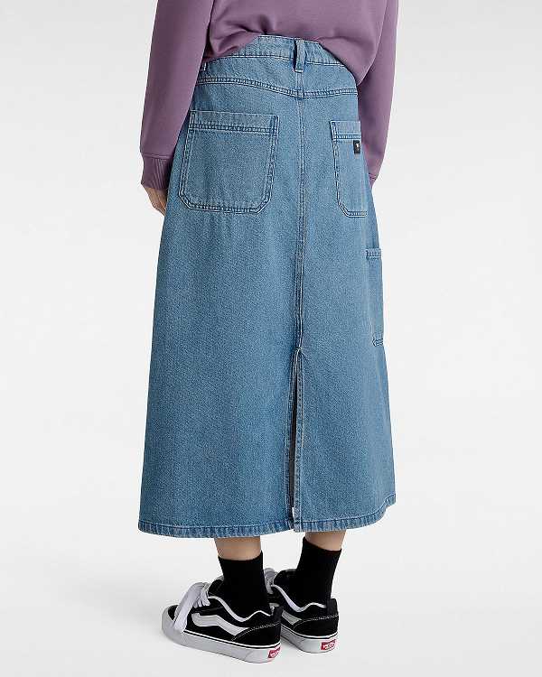 Blue Women Vans Union Denim Carpenter Skirt NZ | VN7609243