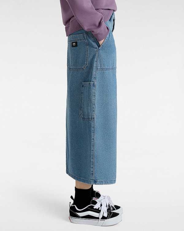 Blue Women Vans Union Denim Carpenter Skirt NZ | VN7609243