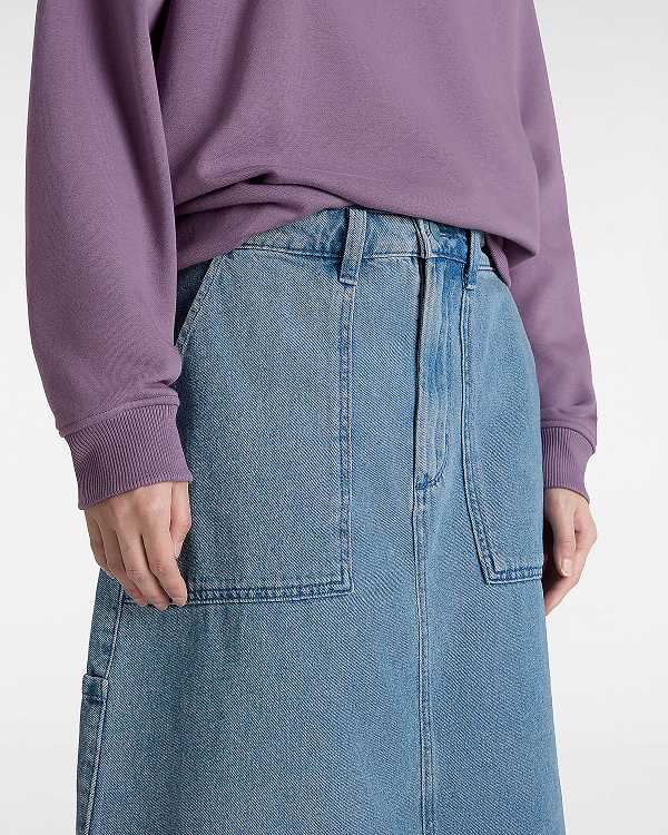 Blue Women Vans Union Denim Carpenter Skirt NZ | VN7609243